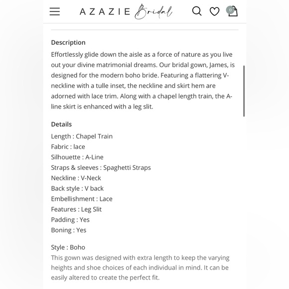 Azazie Elegant Lace Evening Gown - Picture 7 of 8